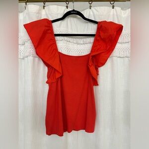 Red Ruffle Top - A New Day